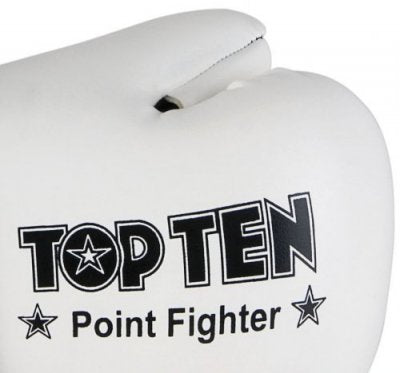 Otevřené rukavice Top Ten Point Fighter - bílá, 2165-1