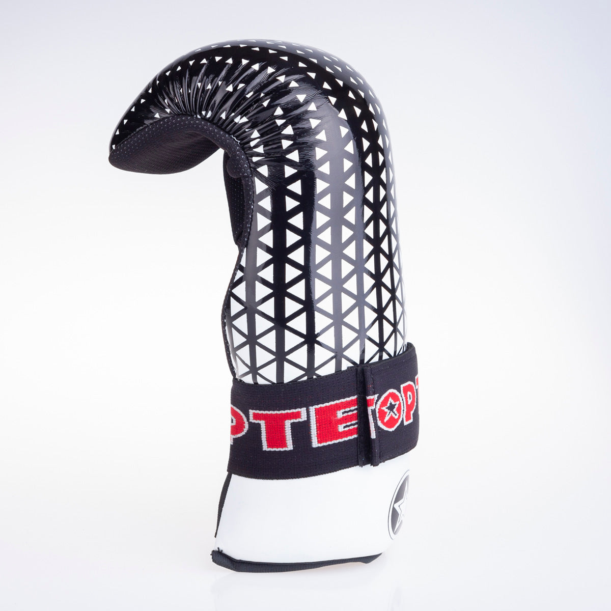 Otevřené rukavice Top Ten Glossy - bílá/černá, 2067-19T