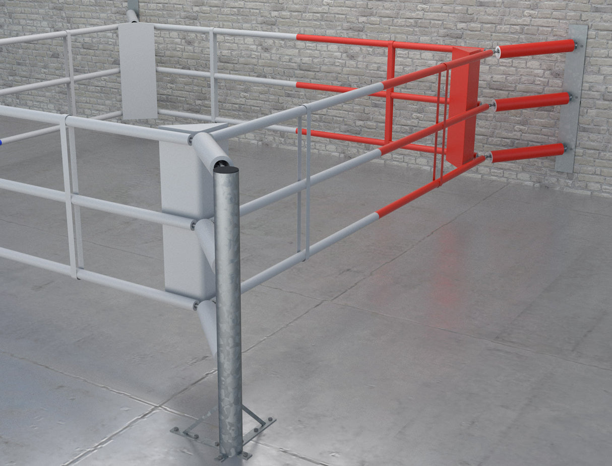 Podlahový tréninkový boxerský ring FIGHTER zeď II se 3 provazy, BRF-NF2W