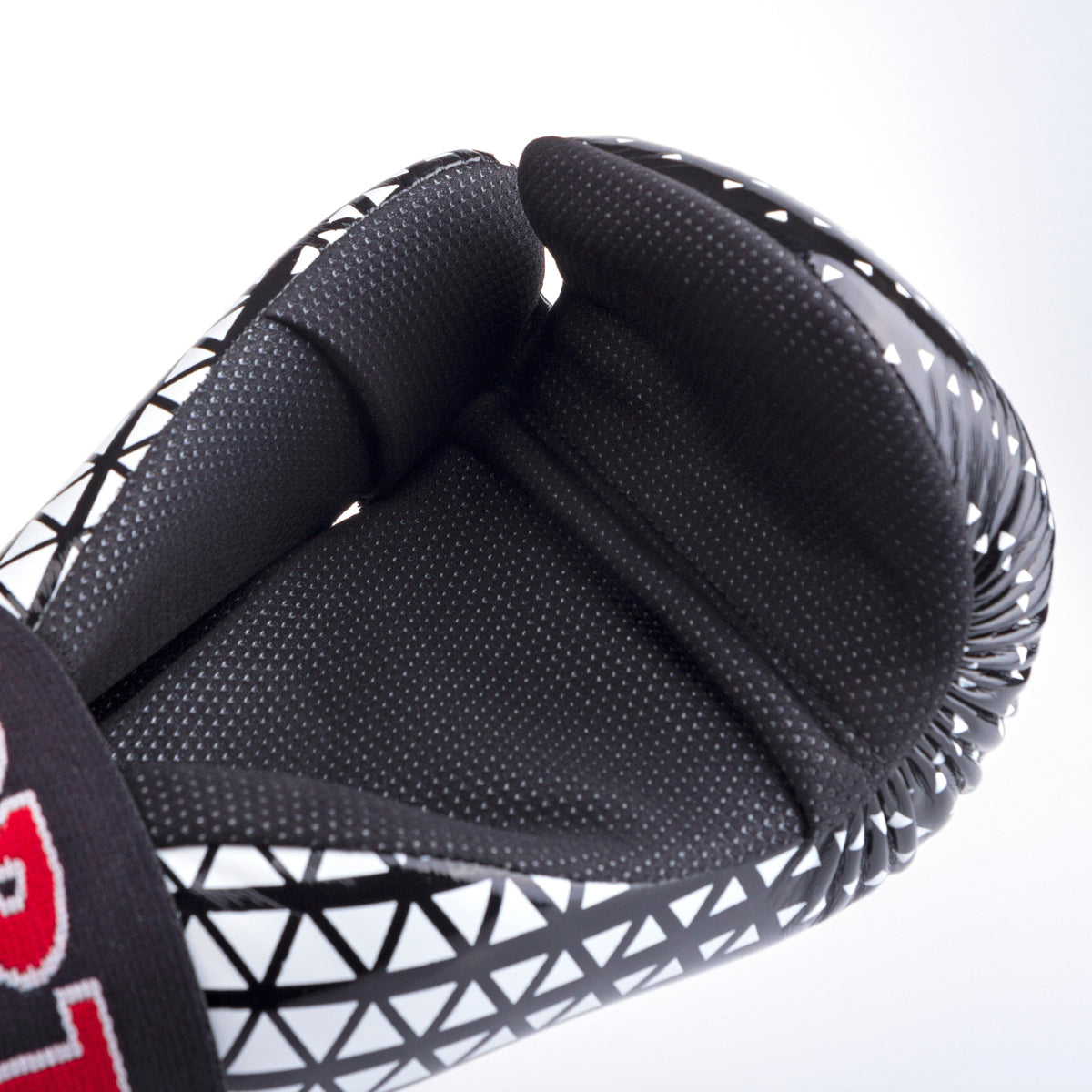 Otevřené rukavice Top Ten Glossy - bílá/černá, 2067-19T