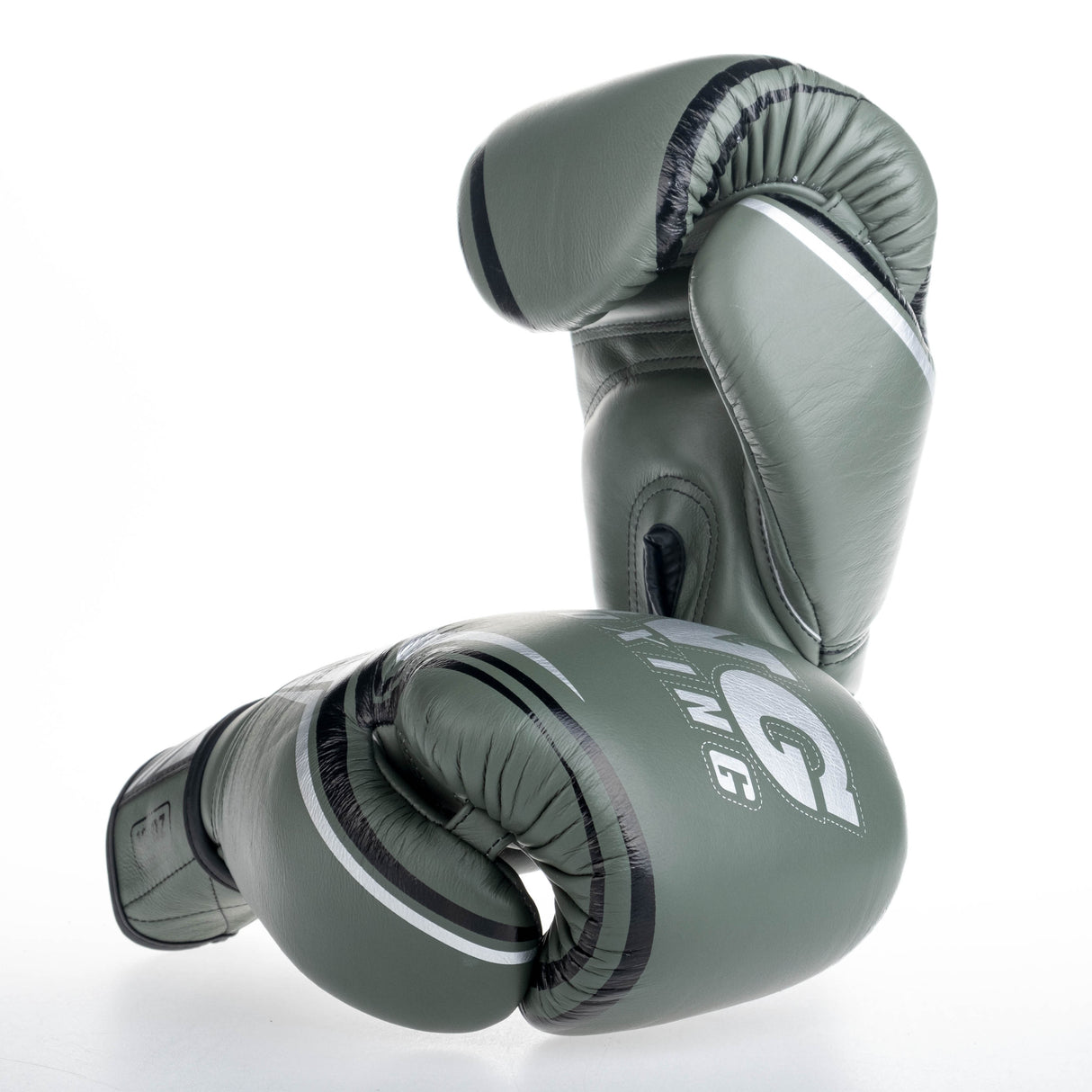 King Pro Boxing boxerské rukavice THOR - khaki/stříbrná