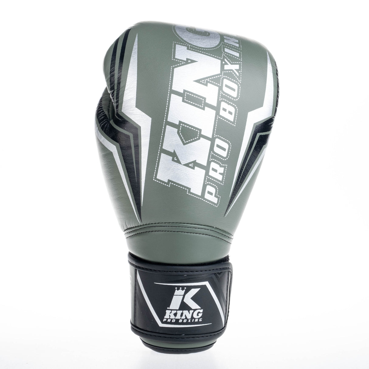 King Pro Boxing boxerské rukavice THOR - khaki/stříbrná