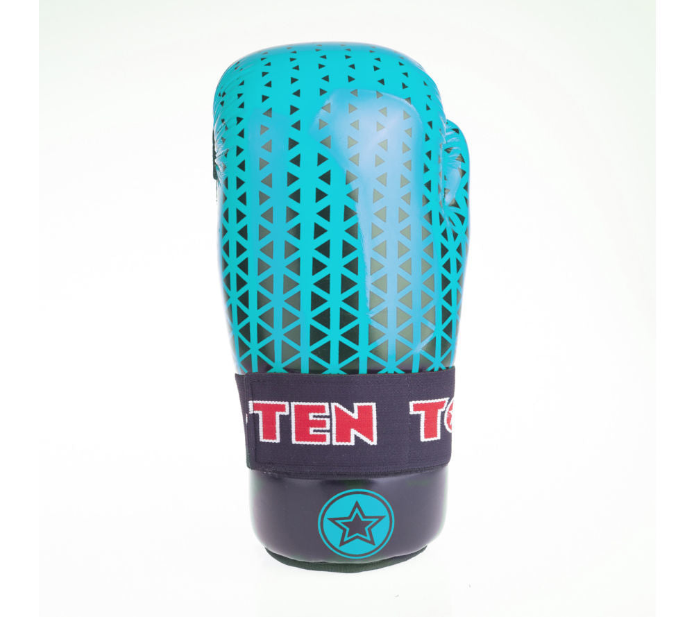 Otevřené rukavice Top Ten Glossy - modrá/černá, 2067-97T