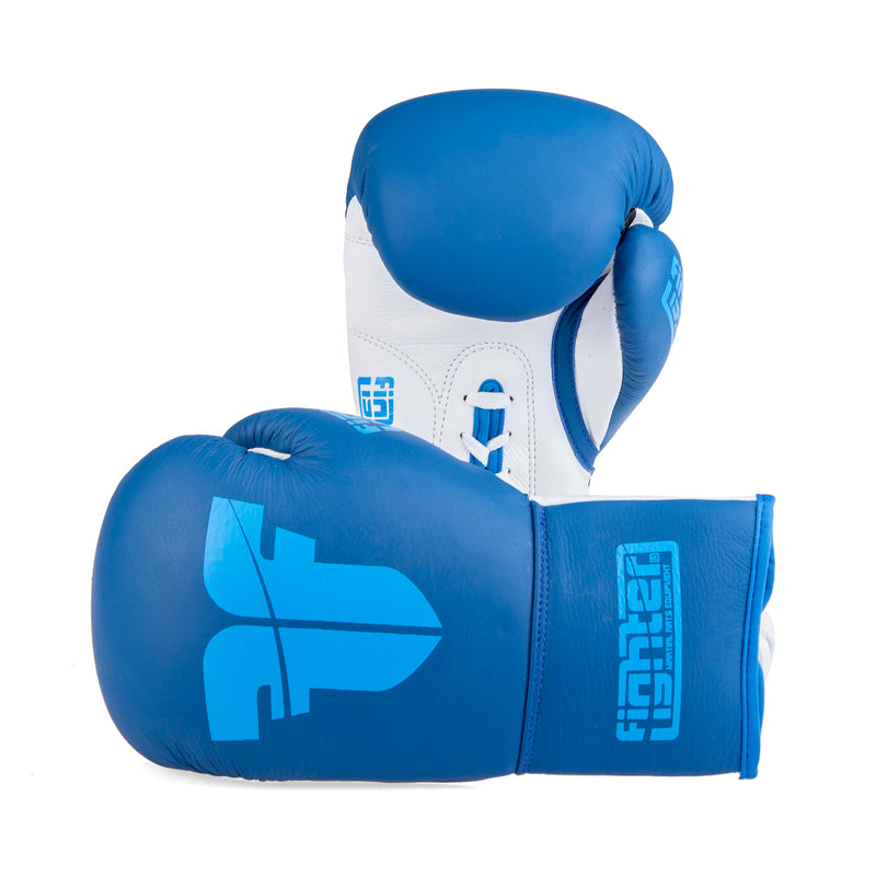 Boxerské rukavice Fighter Competition Pro - modrá, FBG-004BL