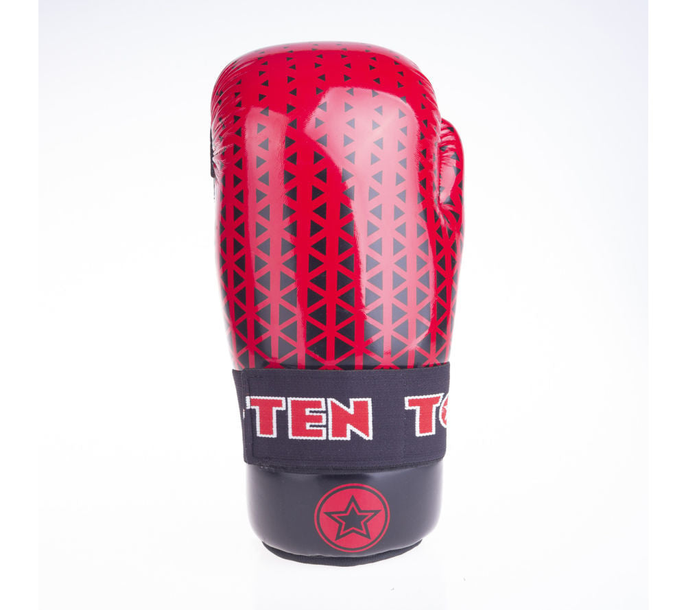 Otevřené rukavice Top Ten Glossy - červená/černá, 2067-49T