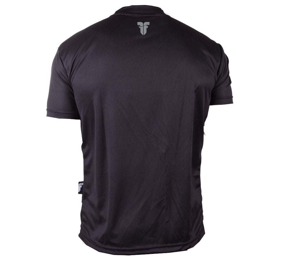 Tréninkové triko Fighter potisk Judo4Fun - černá, FTSH-02JFF