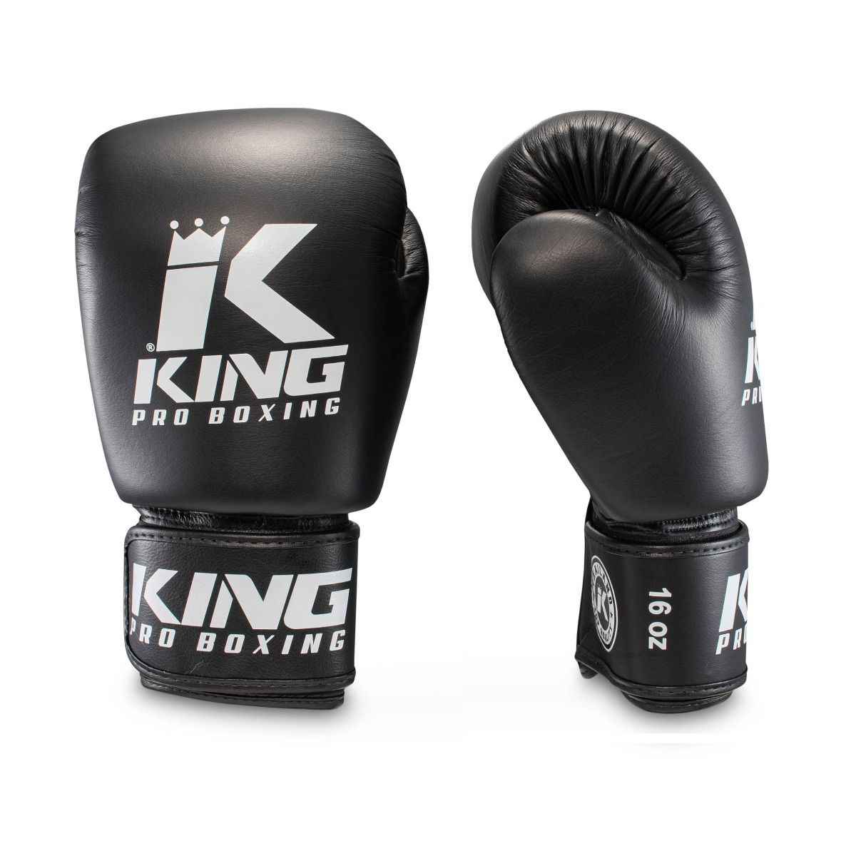 King Pro Boxing boxerské rukavice - černá/bílá