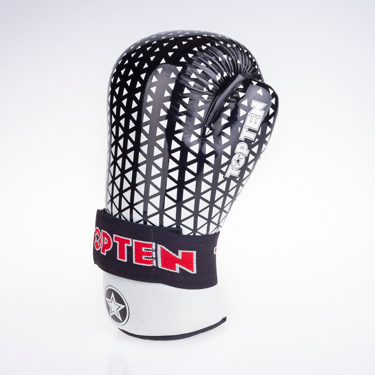 Otevřené rukavice Top Ten Glossy - bílá/černá, 2067-19T