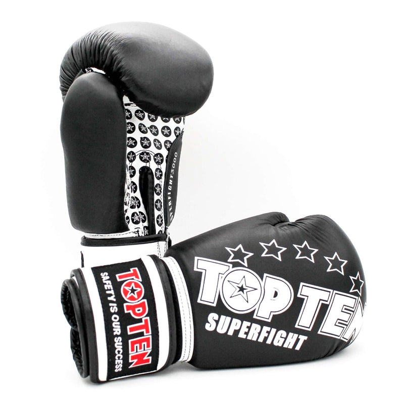 Boxerské rukavice Top Ten Superfight 3000 - černá/bílá, 20411-9