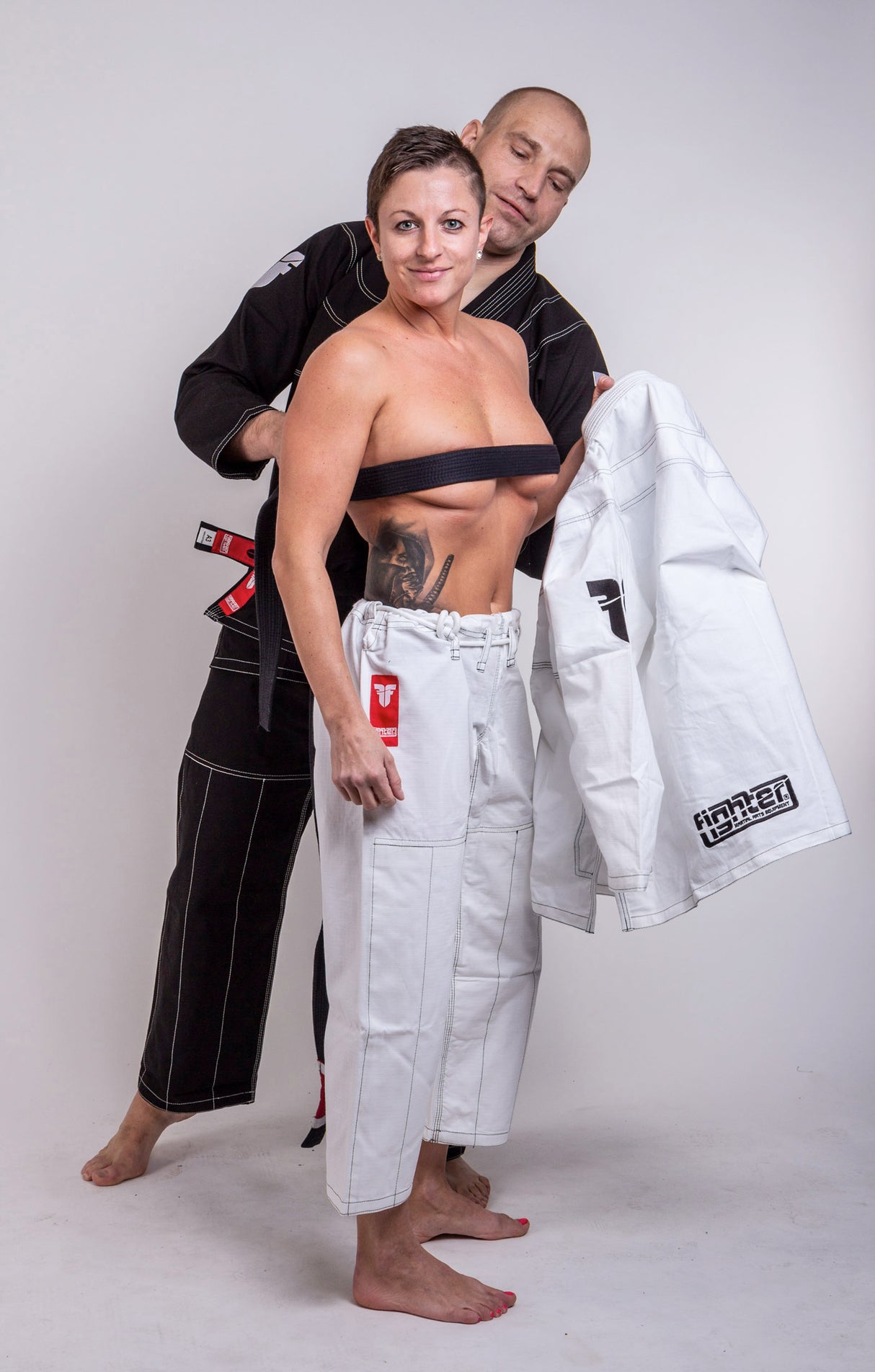 Fighter BJJ kimono rip stop - bílá, BJJBW-05
