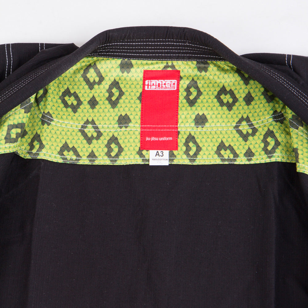 Fighter BJJ kimono Rice Straw - černá, BJJBL-09