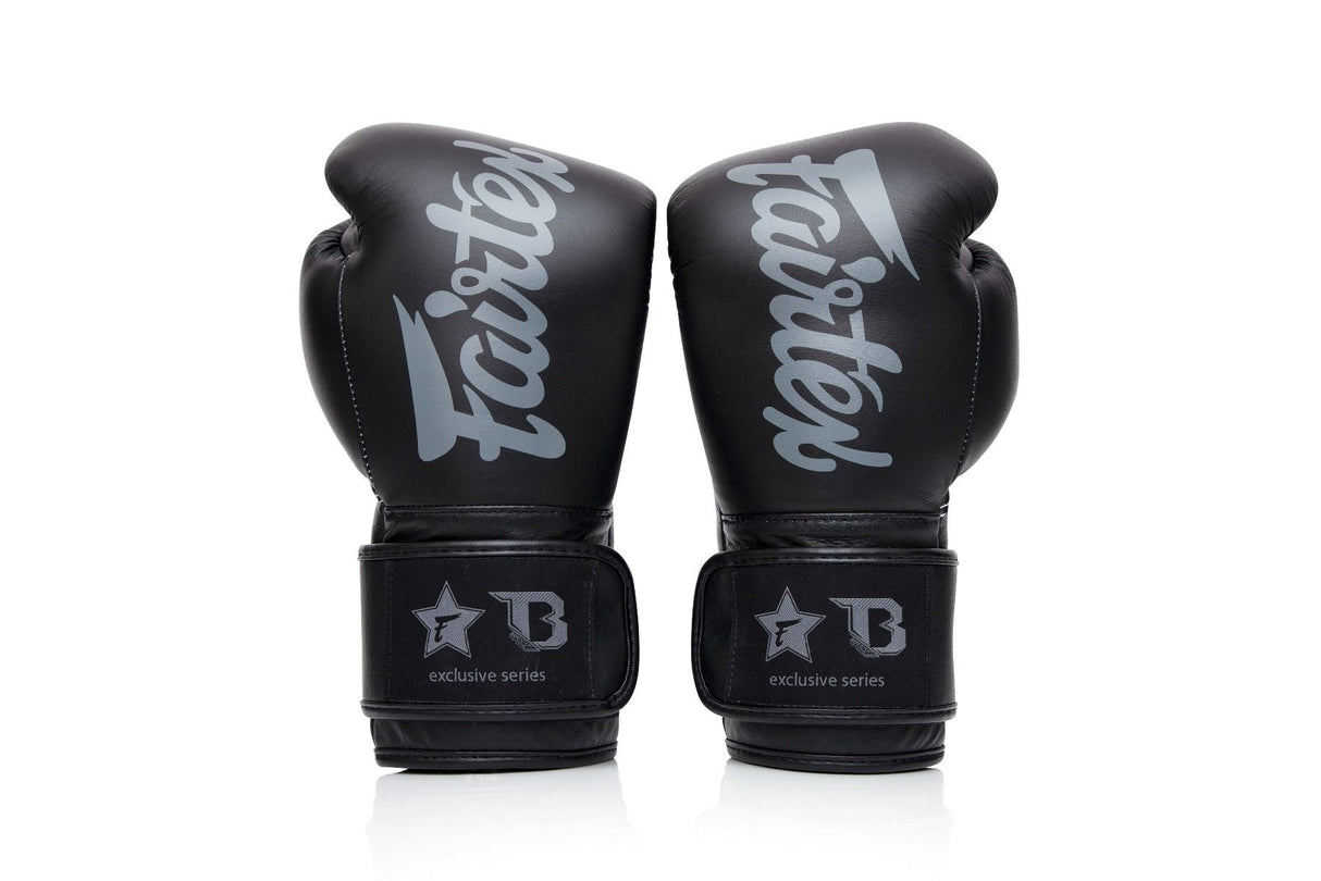 Fairtex boxerské rukavice Booster series - černá/šedá, FXB BG V2 BLACK