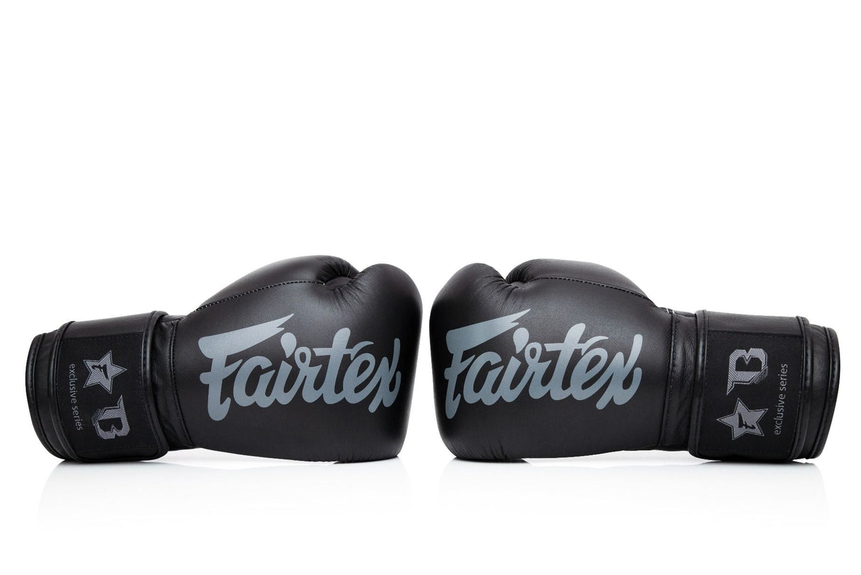 Fairtex boxerské rukavice Booster series - černá/šedá, FXB BG V2 BLACK