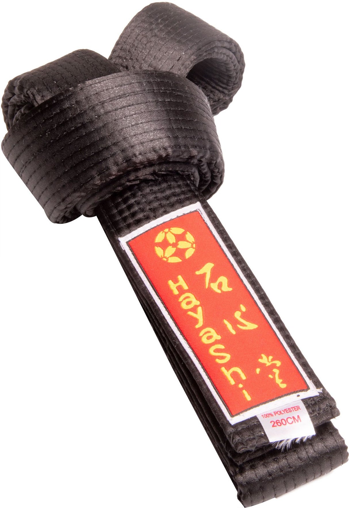 Saténový karate pásek - černý, 0571-9