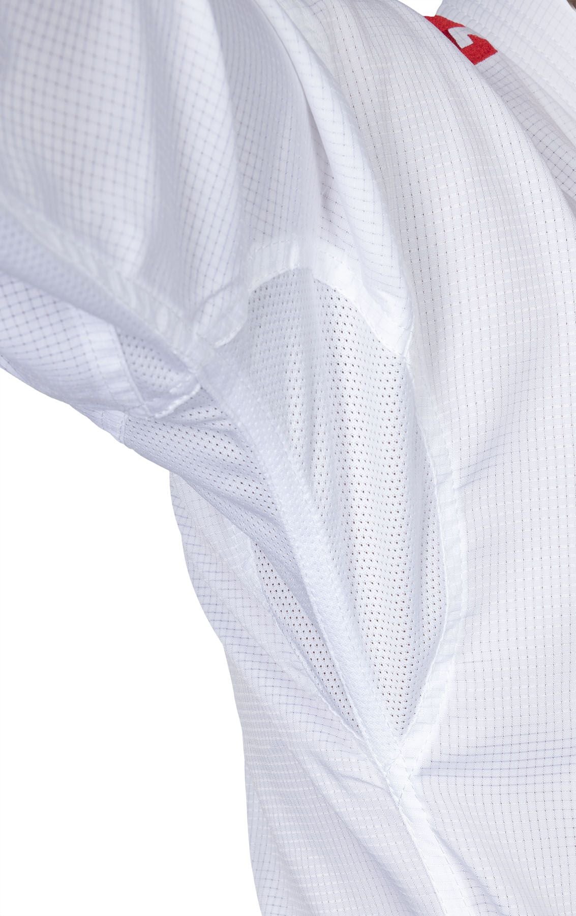 Hayashi kumite kimono AirDeluxe - WKF approved, bílá/červená, 0474-11