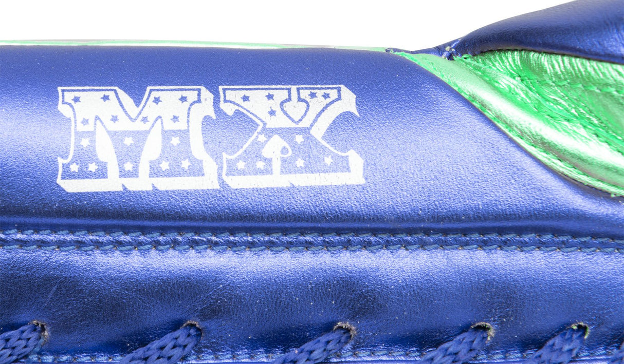 Top Ten boxerské rukavice šňůrkové PRO MX - modrá/zelená