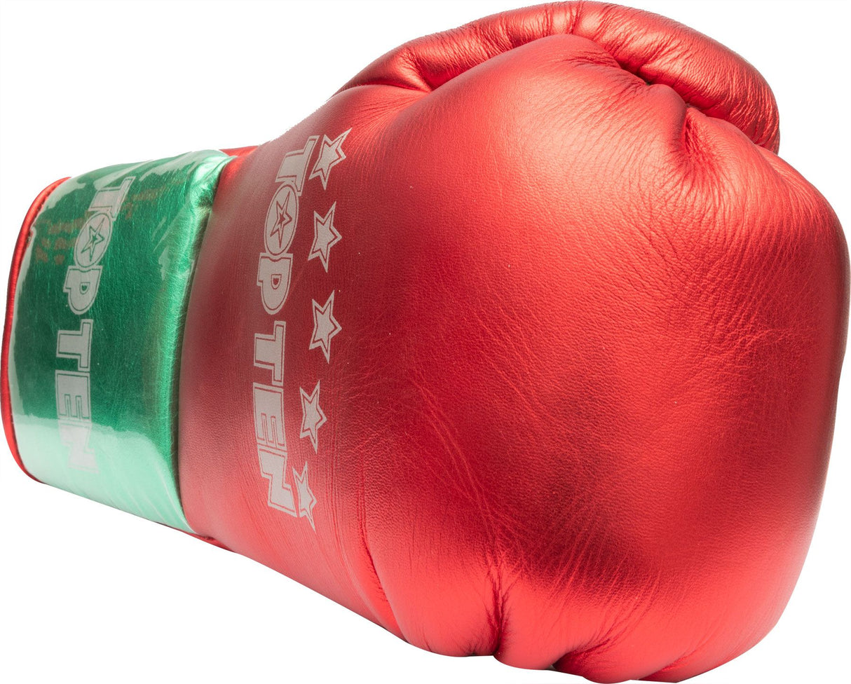 Top Ten boxerské rukavice šňůrkové PRO MX - červená/zelená