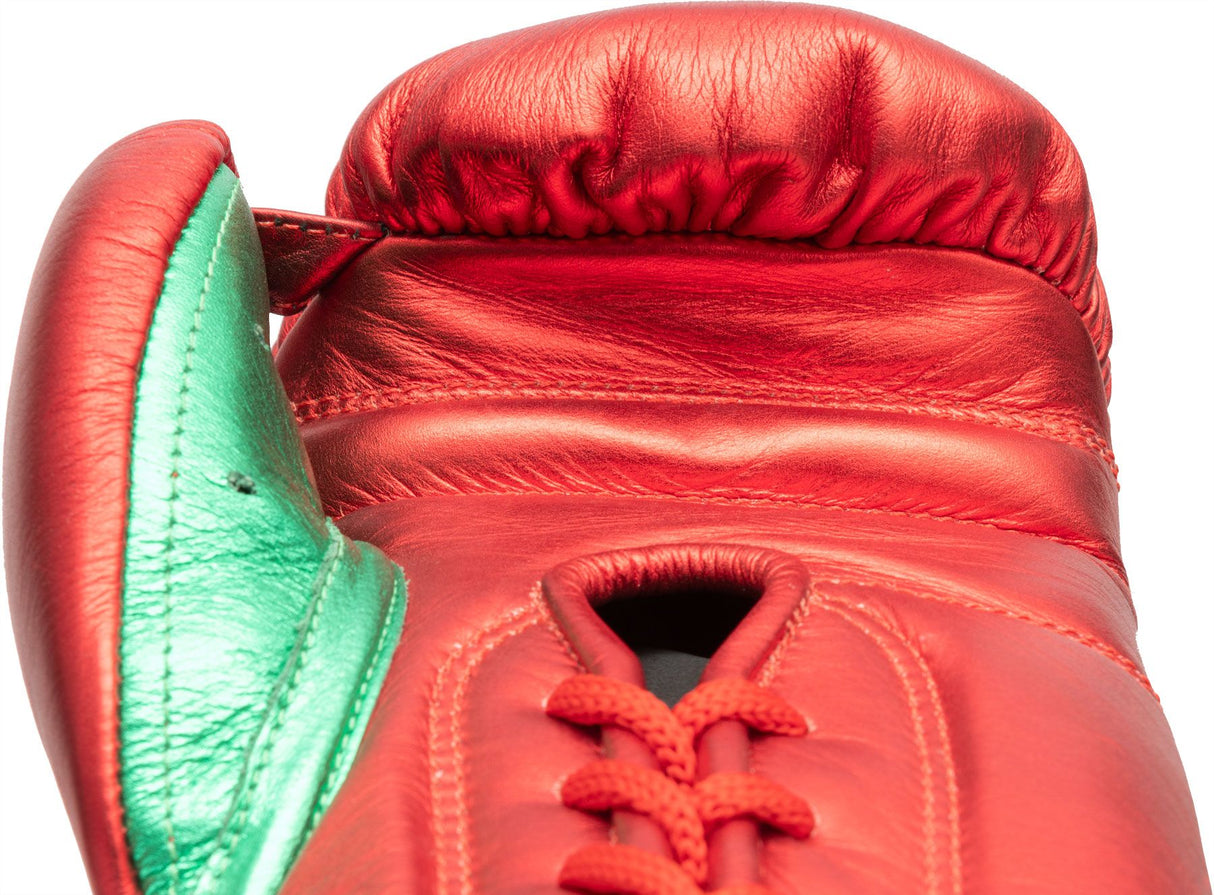 Top Ten boxerské rukavice šňůrkové PRO MX - červená/zelená