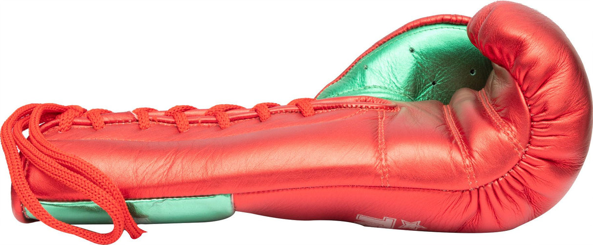 Top Ten boxerské rukavice šňůrkové PRO MX - červená/zelená