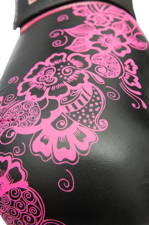 Boxerské rukavice Top Ten Individuals - černá/růžová, 2042-9