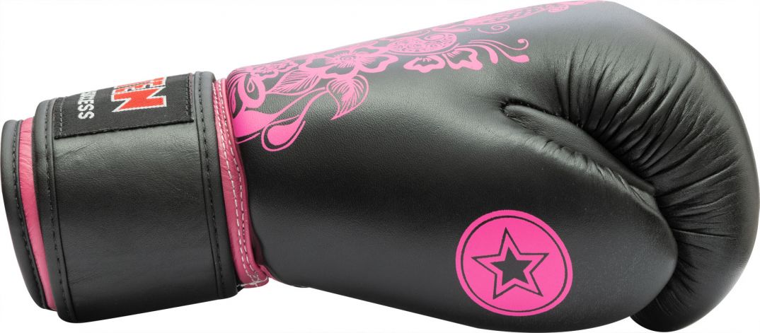 Boxerské rukavice Top Ten Individuals - černá/růžová, 2042-9