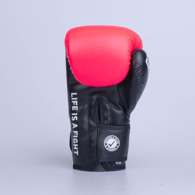 Boxerské rukavice Fighter Training PU - černá/růžová, FBG-TRP-003