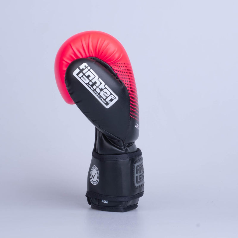 Boxerské rukavice Fighter Training PU - černá/růžová, FBG-TRP-003
