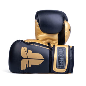 Boxerské rukavice Fighter Training PU černá/zlatá – hlavní produktová fotografie