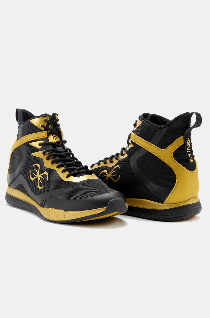 Boxerské boty Sting Viper 2.0 - černá/zlatá, 10383