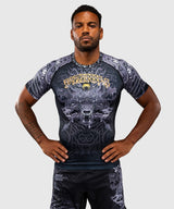 Rashguard Venum Wolf Atak s krátkým rukávem - černá/šedá, VENUM-06077-109