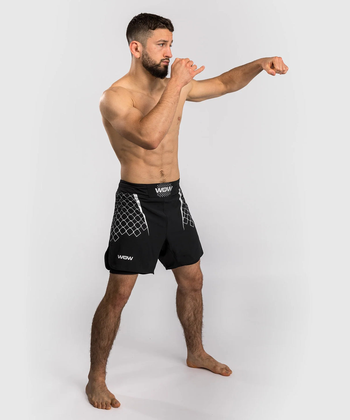 Venum šortky  x WOW FC – černá/stříbrná, VENUM-05922-001