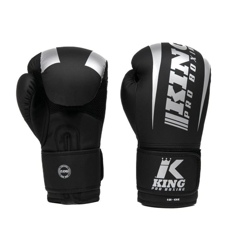 King Pro Boxing boxerské rukavice Revo 7 - černá/stříbrná