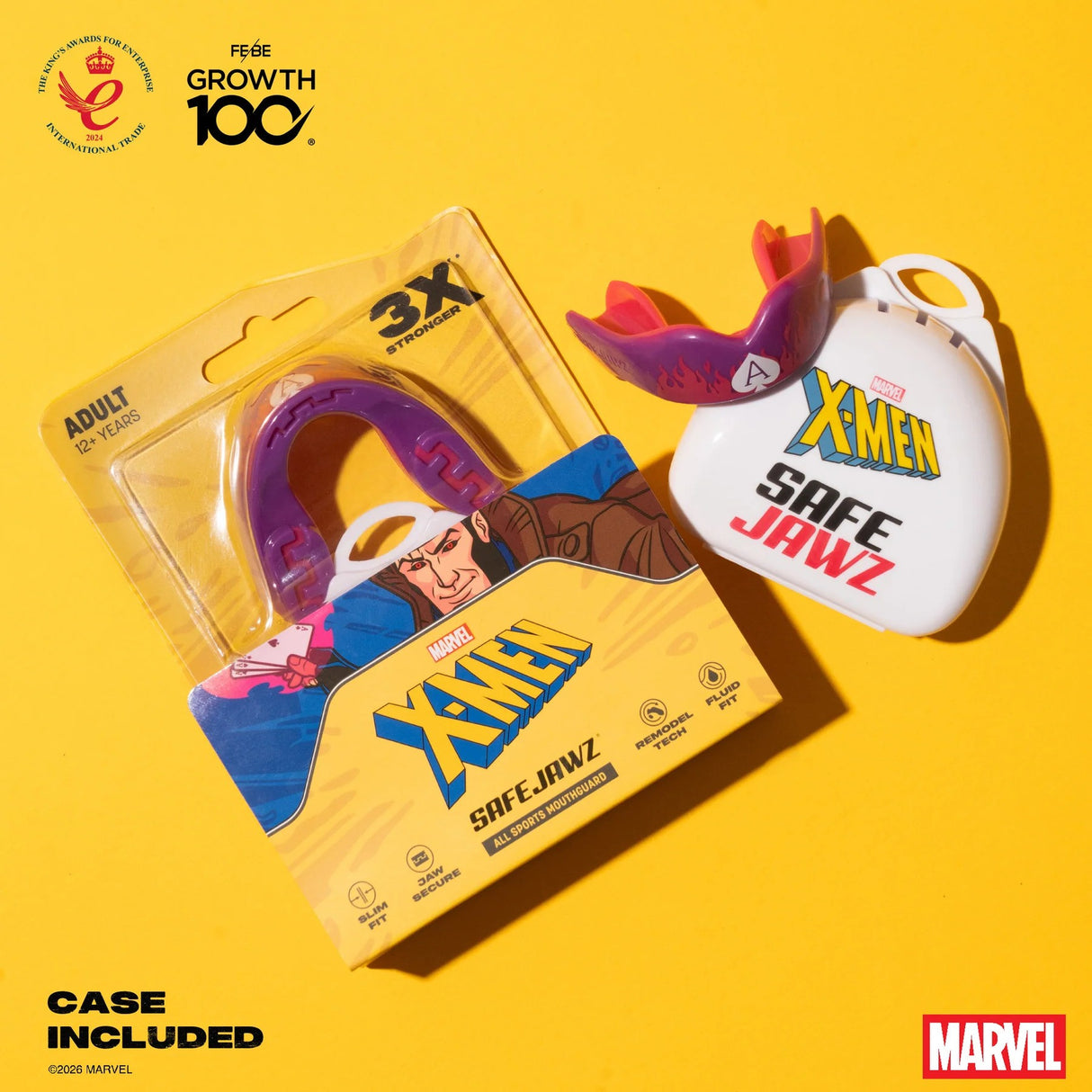 SAFEJAWZ chrániče zubů Marvel X-Men Gambit, růžová, SJGambitA