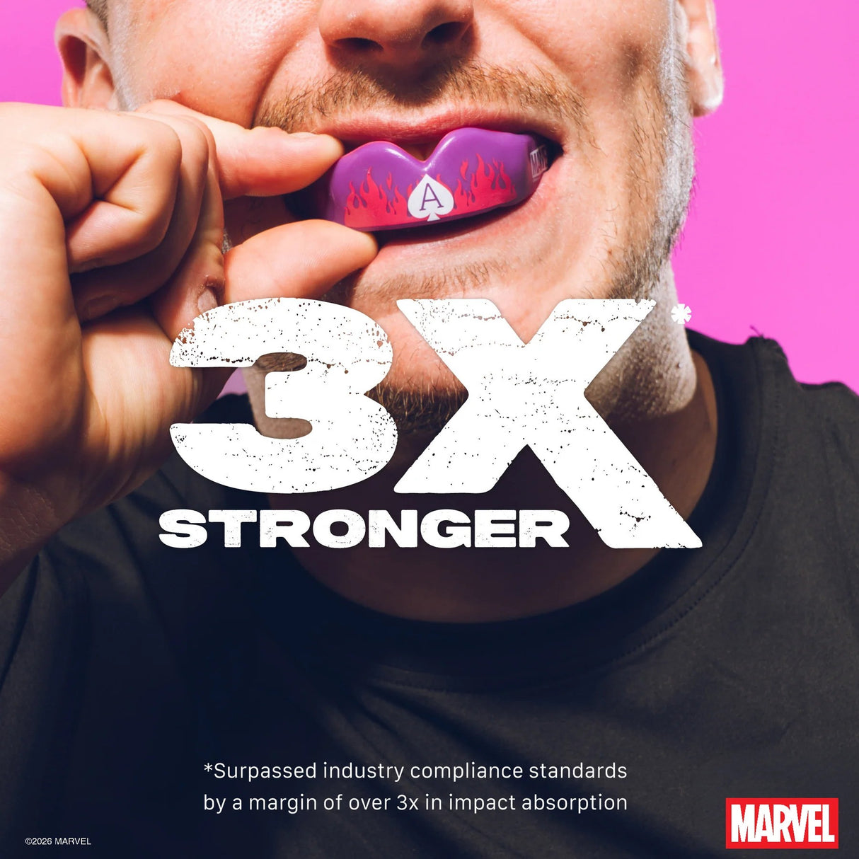 SAFEJAWZ chrániče zubů Marvel X-Men Gambit, růžová, SJGambitA