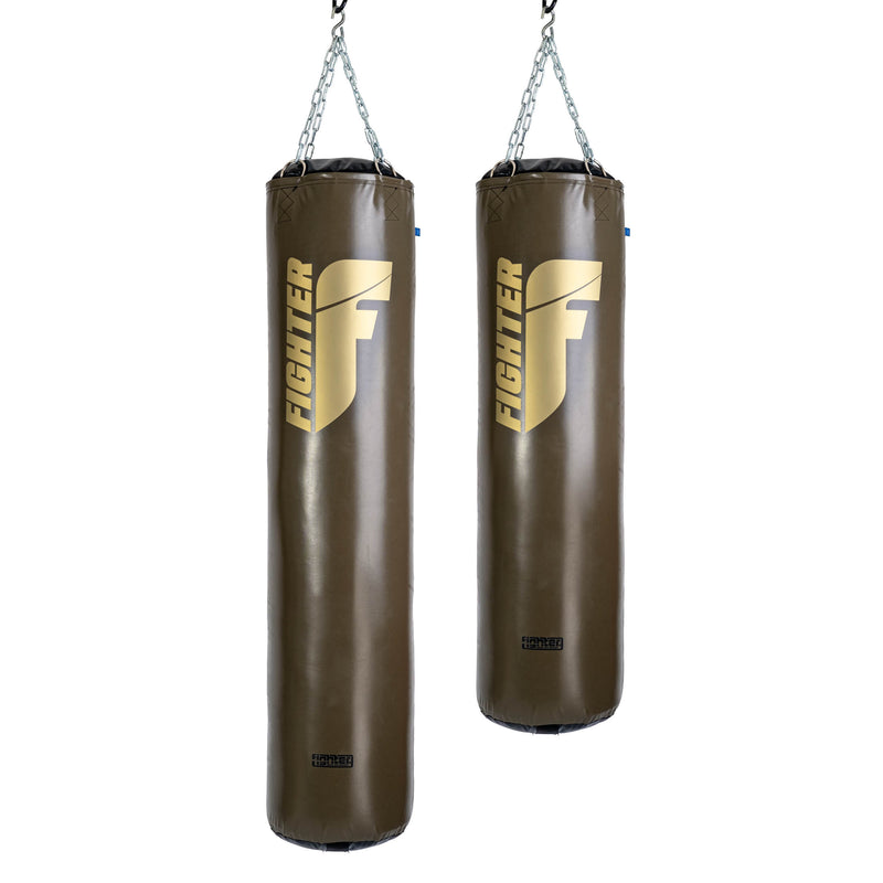 Fighter Profesionální boxerský pytel 150 a 180cm, průměr 36cm Classic - khaki/zlatá