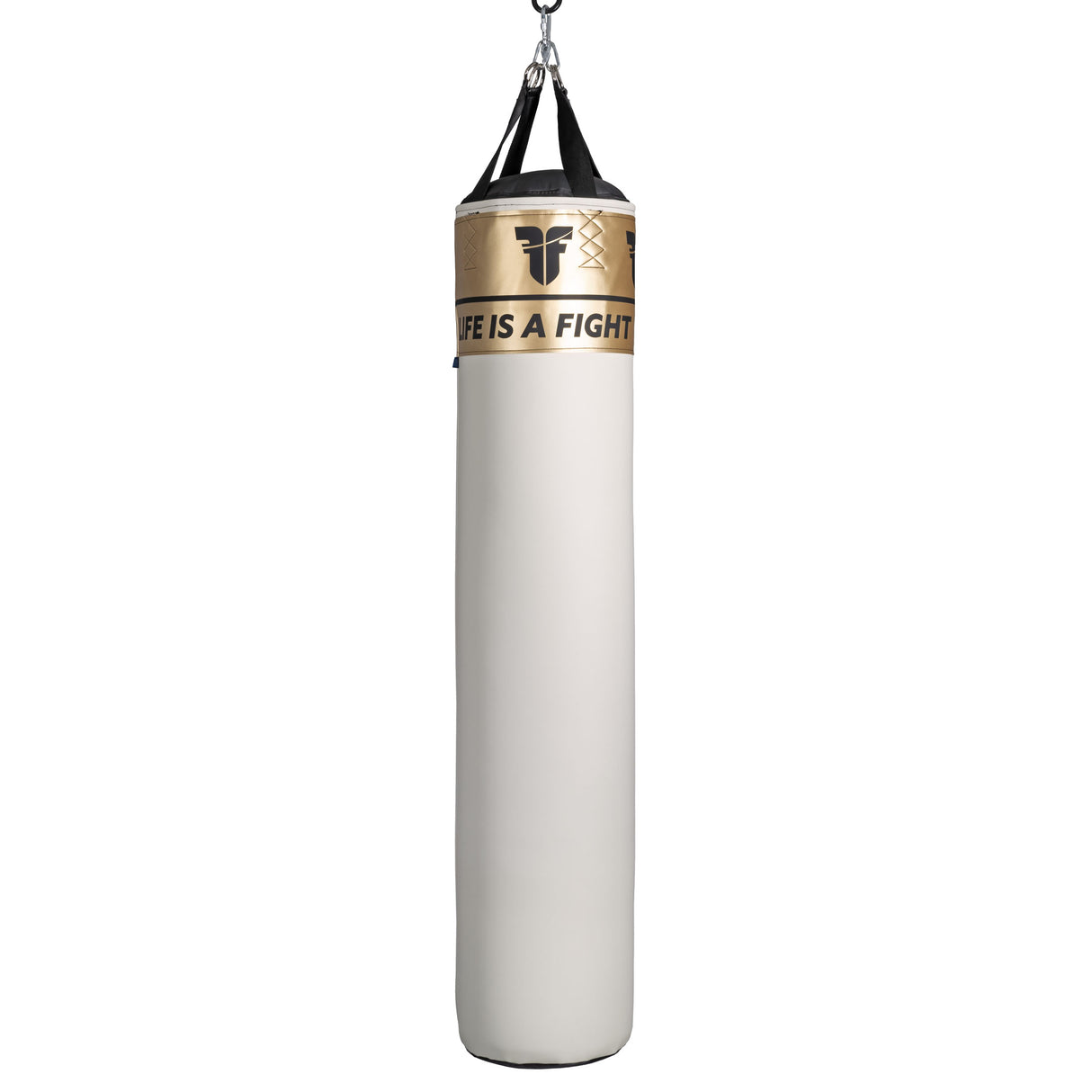 Fighter boxerský pytel Fitness 120 a 150cm, bílá/zlatá