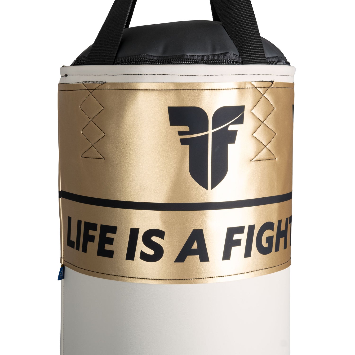 Fighter boxerský pytel Fitness 120 a 150cm, bílá/zlatá – Hayashi.cz