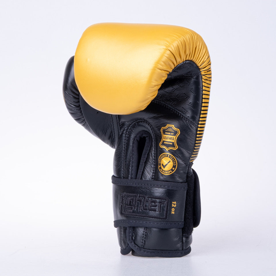 Boxerské rukavice Fighter Pro - zlatá/černá, FBG-PRO-005