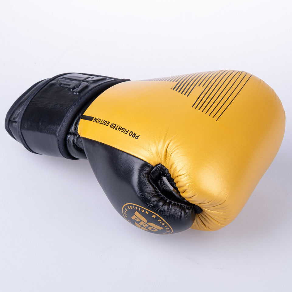 Boxerské rukavice Fighter Pro - zlatá/černá, FBG-PRO-005