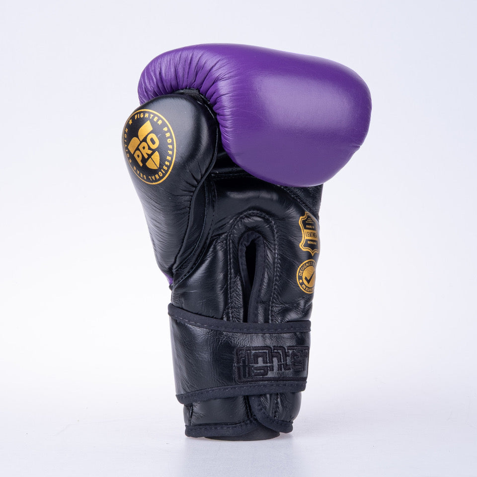Boxerské rukavice Fighter Pro - fialová/černá, FBG-PRO-006