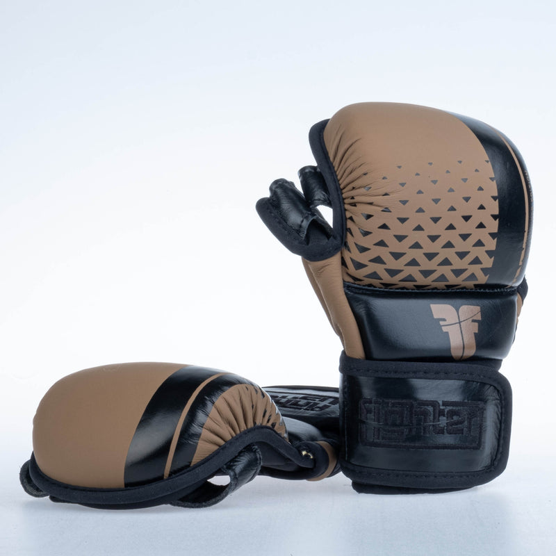 Fighter MMA rukavice Pro - černá/hnědá, FMGL-PRO-001