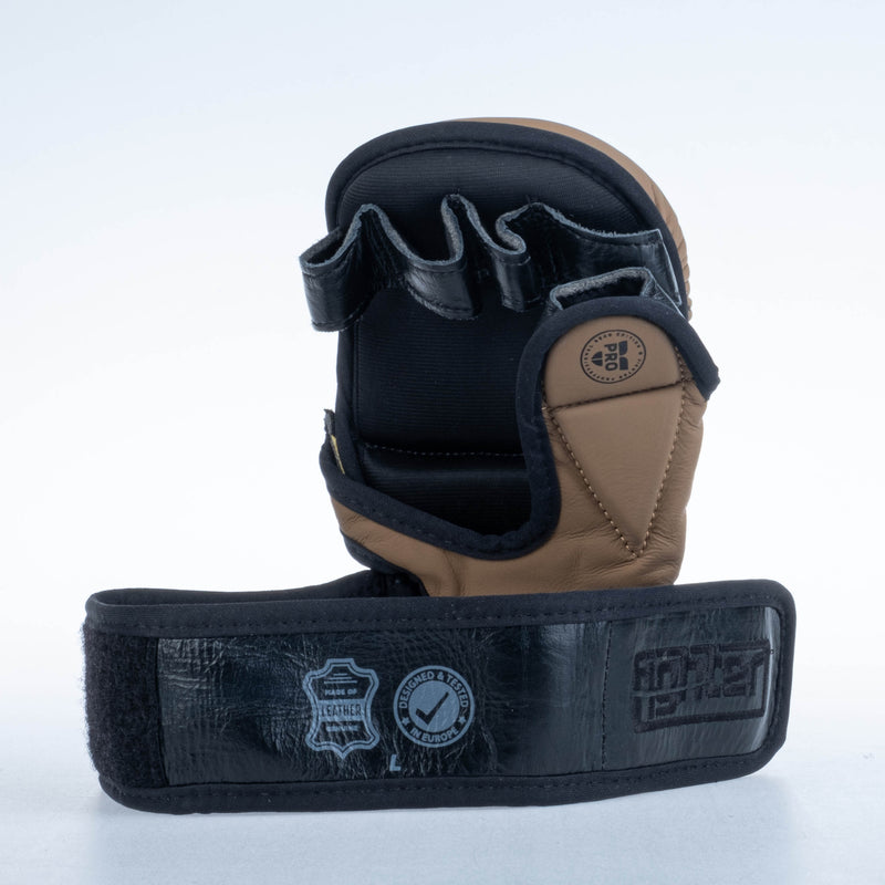 Fighter MMA rukavice Pro - černá/hnědá, FMGL-PRO-001