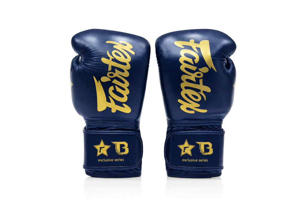 Fairtex boxerské rukavice Booster series - modrá/zlatá, FXB BG V2