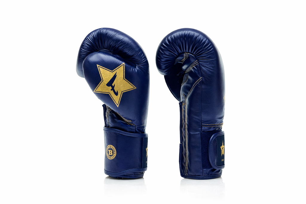 Fairtex boxerské rukavice Booster series - modrá/zlatá, FXB BG V2