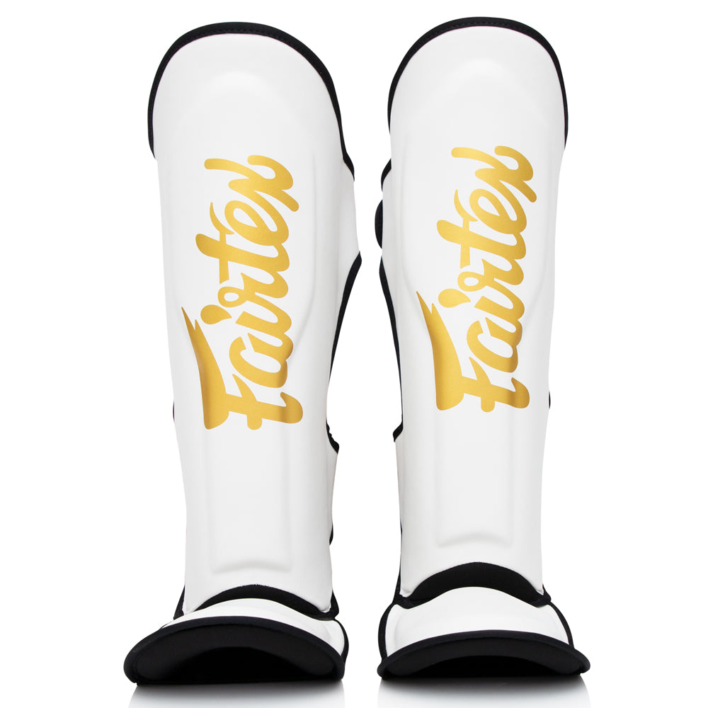 Booster Fairtex chrániče holení  - bílá/zlatá, FXB-SG-W-G
