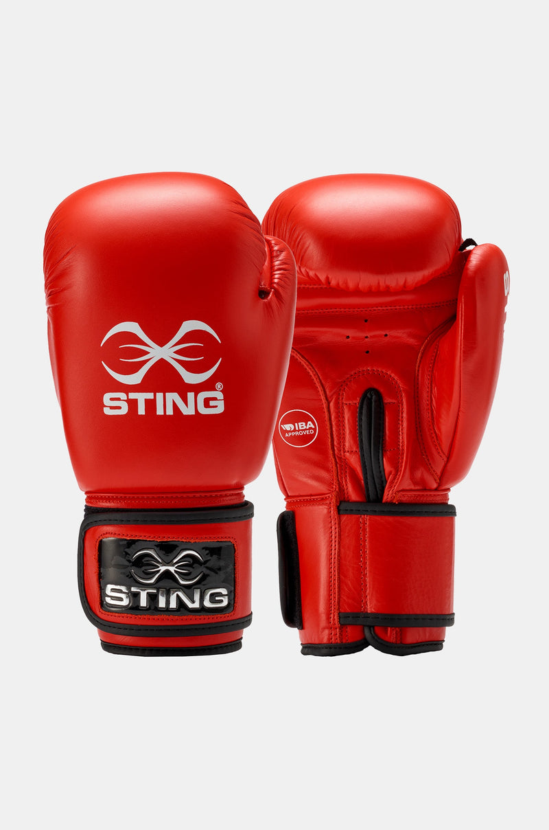 Boxerské rukavice Sting IBA Competition - červená, S2AG-02