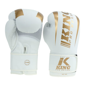 King Pro Boxing boxerské rukavice Revo 9 - bílá/zlatá - view-1
