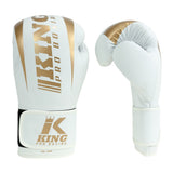 King Pro Boxing boxerské rukavice Revo 9 - bílá/zlatá