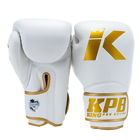 King Pro Boxing boxerské rukavice Pellis - bílá/zlatá, KPB/BGK-4 - view-1