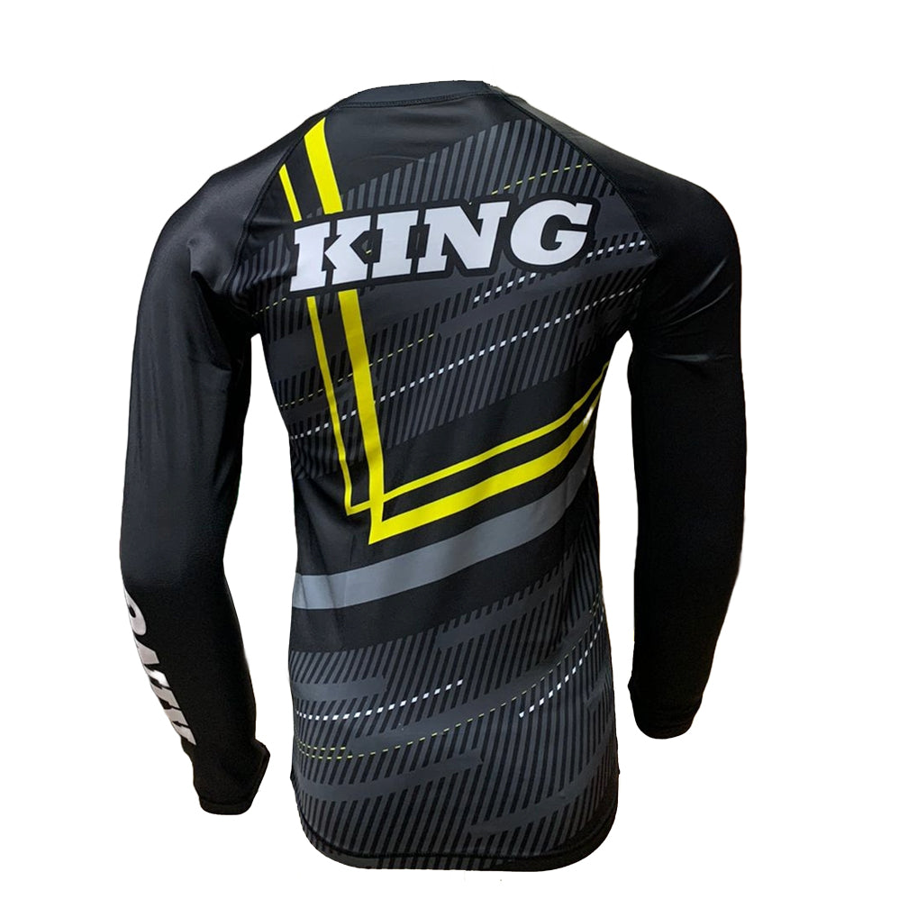Rashguard s dlouhým rukávem KING Blade - černá/neon